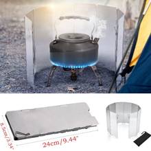 15 pcs Camping Cooking Gas Stove Wind Shield Aluminum Alloy Picnic Wind Guard Cookware Windshield 2024 - buy cheap