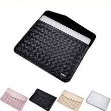Luxury Durable Weaving PU Leather Case for Macbook Air Pro Retina 11 12 13 15 Protective Laptop Bag for Macbook Pro 13 15 New 2024 - buy cheap