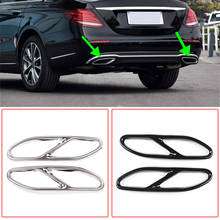 304 Stainless Steel Car Muffler Exhaust Tailpipe Cover Trim For Mercedes-benz S Class 2018-2019 Auto Exterior Accessories 2024 - buy cheap