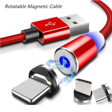 Cable magnético giratorio Micro USB tipo C para Redmi 7A 8A 9A 10 Pro 10X Pro K20 K30 Pro K30i Note 7 8 9 Pro 9s Xiaomi 8 9 10 Pro 2024 - compra barato