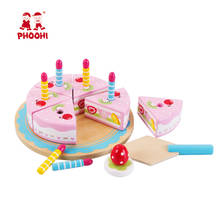 Wooden Kitchen Toys Cake Food DIY Pretend Play Cutting Birthday Toys for Children Plastic Educational Baby kids Gift 2024 - buy cheap