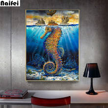 5d diy Diamond Painting Sea horse Diamond Embroidery Sale animal Full Square Round Drill Rhinestone Mosaic stickers home decor 2024 - buy cheap