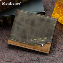 MenBense Mens Wallets Leather PU Bifold Short Wallet Male Retro Business Coin Purse Multifunctional Mini Card Wallet Money Bags 2024 - buy cheap