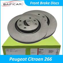 Baificar Brand New Genuine Front Brake Disc Discs 2PCS For Peugeot 301 2008 206 207 Citroen C-Elysee 16V 1.6 266 2024 - buy cheap