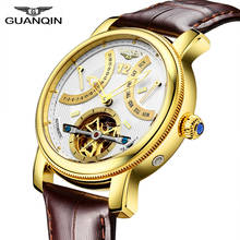 GUANQIN  Men Mechanical Watch Tourbillon Automatic clock waterproof gold Brand Luxury Watch  steel Business Wristwatch 2024 - buy cheap
