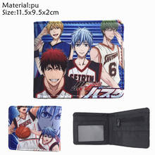 Anime Kurokos Basketball Kuroko Tetsuya Wallet Leather Boys Girls Zip Coin Pocket PU Short Bifold Photo Card Holder Layers Purse 2024 - buy cheap