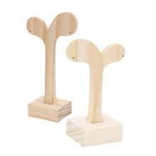 2 Pieces Natural Unpainted Wood Earring Stand Jewelry Display Rack S/L Size Room Display Showcase 2024 - buy cheap