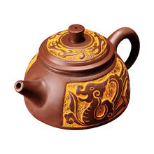 Exquisite Handmade antique teapot 300ml&550ml bronze brass Teaware Tea pots Yixing Teapot Mine Purple Mud Tea Set 2024 - buy cheap
