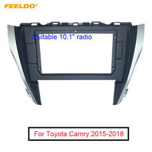 Feeldo-kit de acabamento para toyota camry, conjunto de acessórios para carro com cd/dvd player, 2din, estéreo, 2015 polegadas, tela grande, montar no painel 2024 - compre barato