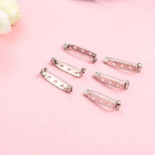 20pcs/lot  Rhodium 30 35 40 45mm Brooch Clip Base Pins Safety Pins Brooch Settings Blank Base For DIY Jewelry Making Findings 2024 - buy cheap