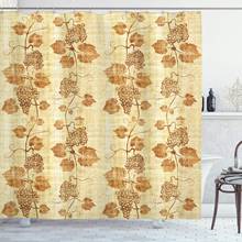 Cream Grapes Home Decor Shower Curtain Cuisine Figure on Ancient Egyptian Papyrus Parchment Aged Crumpled Artwork Decor Bathroo 2024 - buy cheap