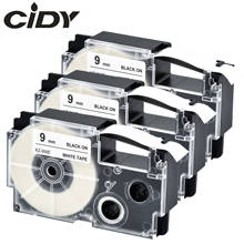 CIDY-cartucho de cinta adhesiva para impresora, 3 Paquetes de XR-9WE, XR, 9WE, XR9WE, Casio, 9mm, negro sobre blanco, para KL-60-L EZ maker, KL-120, KL-100 2024 - compra barato