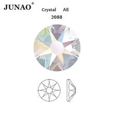 JUNAO 16 вырезать грань SS10 SS16 SS20 SS30 Одежда высшего качества с украшением в виде кристаллов полимерные Стразы плоские с оборота стразы горячей фиксации с украшением в виде кристаллов каменные аппликация украшения 2024 - купить недорого