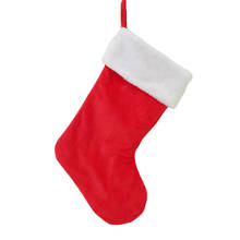 Christmas Stocking Party Decoration Velvet Xmas Stocking For Holding Gift Santa Claus Candy Present Bag 2024 - buy cheap