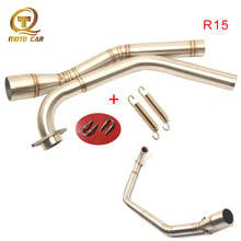 Motorcycle Exhaust Middle tube Pipe Connect Link Escape Muffler for YAMAHA R15 R 15 MT-15 MT 125 System 2008-2010 2011 2012-2017 2024 - buy cheap