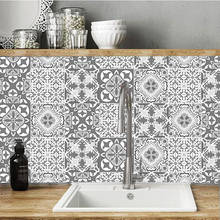 Morocco Grey Retro Self-adhesive Mosaic Tile Sticker Waterproof Backsplash for Kitchen Wall Sticker PVC Stair Waist Line TS2011 2024 - купить недорого