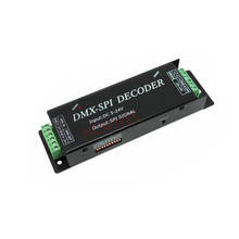 DMX200 DC5V-24V DMX512 para decodificador SPI SPI sinal LED, diodo emissor de luz digital DMX controlador para 2801 6803 2812 2811ic levou tira de pixels