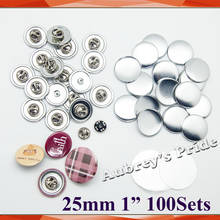 100 Sets 1" 25mm NEW Butterfly Clutch-Back Metal All Steel Badge Button Maker Button Supply Materials 2024 - buy cheap