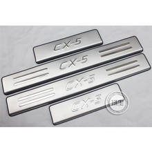 Umbral de puerta lateral de acero inoxidable de alta calidad, embellecedor de placa de desgaste para Mazda CX-5, CX5, 2013, 2014, 2015, 2016 2024 - compra barato