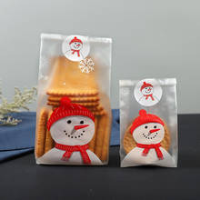 50pcs Baking Packaging Bags Christmas Snowman Cookies Candy Storage Bag 2024 - buy cheap