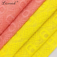 High Quality 1yard New thick mesh gauze pattern embroidery lace fabric clothing skirt wedding DIY handmade fabric 2024 - buy cheap