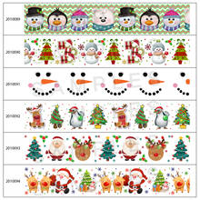 New 50 Yards Santa Claus Christmas Printed Grosgrain,satin Ribbon Handmade Accessories 2024 - buy cheap