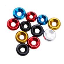 3pcs M6 M8 fisheye washers cone washer concave holes countersunk hole gaskets aluminum alloy colored gasket bright black color 2024 - buy cheap