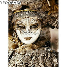 DIY 5D resina diamante bordado Máscara de beleza mulher praça cheia de diamante pintura ponto cruz strass mosaico de parede Decorativo 2024 - compre barato