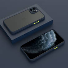 Матовый Гибридный Бампер для телефона iPhone 13 Pro Max 12 11Pro X XS Max XR 6 6S 7 8 Plus 11, мягкий силиконовый защитный чехол для камеры 2024 - купить недорого