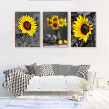 Yellow Sunflower Posters and Prints Canvas Painting Wall Art Vintage Pictures for Living Room Kitchen Modern Home Decor No Frame 2024 - buy cheap