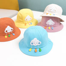 Симпатичный комплект для новорожденной девочки, детские красочные шляпа от солнца с принтом «облако» для мальчиков и девочек на открытом воздухе детское ведро шляпа Детская Панама, детский головной убор, кепка бейсболка Пляжные шапки-бини 2024 - купить недорого