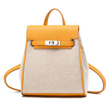 Chuwanglin-mochila de cuero para mujer, morral escolar de lona para adolescentes, 1251322 2024 - compra barato