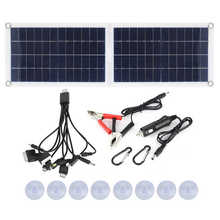 Cargador de Panel Solar portátil para exteriores, cargador de teléfono de 30W, plegable, para viaje, Camping, RV, suministros al aire libre 2024 - compra barato