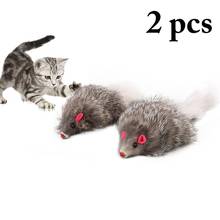 Kapmore-Juego de juguetes para gatos, juguete creativo de felpa Artificial peluda con forma de ratón, ratones, juguetes interactivos, suministros para mascotas, recuerdos para gatos, 2 unids/set 2024 - compra barato