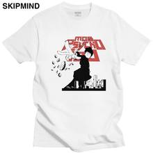 Mob Psycho 100 Shigeo T Shirt for Men 100% Cotton T-shirt O-neck Short Sleeved Shigeo Kageyama Anime Tee Loose Fit Clothing Gift 2024 - buy cheap