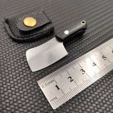 Dropship Stainless Steel Fixed Blade Keychain Ebony Handle Mini Kitchen Knife Peeler Tool Daily Portable Pocket Knife Cutter 2024 - buy cheap
