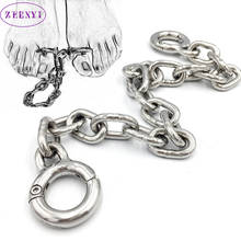 Stainless Steel Thumb Cuffs Toes Cuffs Wanacles Bondage Chain Shackles Sex Slave BDSM Adult Game Sex Toys For Men Women Fetish 2024 - buy cheap