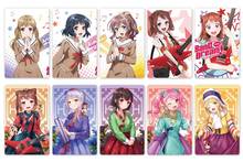 Adesivos de cartas de desenho animado com 10 fábricas, 5.4x8.5cm, estampado com a toyama, kasamsung, conjunto de acessórios para cosplay 2024 - compre barato