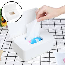 Portable White Wet Wipes Dispenser Holder Home Office Dustproof Tissue Storage Box Case With Lid Tissue Boxes 2024 - buy cheap