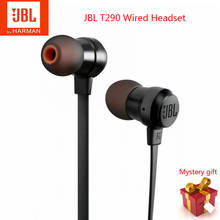 JBL-auriculares intrauditivos estéreo T290 con cable, audífonos deportivos de aluminio, de bajo puro, alto rendimiento, con micrófono, originales 2024 - compra barato