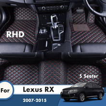 RHD-alfombrillas personalizadas para coche, accesorio Interior de 5 asientos, para Lexus RX 2015, 2014, 2013, 2012, 2011, 2010, 2009, 2008, 2007 2024 - compra barato