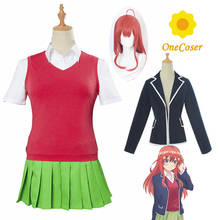 The Quintessential Quintuplets Anime Nakano Itsuki Cosplay Costume Long Wig Jacket Shirt Skirt Sweater Girl Suit School Uniform 2024 - buy cheap