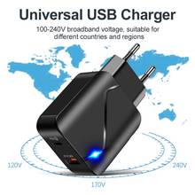 18W USB Wall Charger Charging For Samsung Xiaomi Huawei Phone Charger QC3.0 Dual Port LED Travel Fast Charger Phone Accessories 2024 - buy cheap