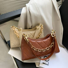 Fashion Lattice Pattern Chain Handbag Totes Women PU Leather Shoulder Casual Underarm Purse Portable Travel Clutches Bags 2024 - buy cheap