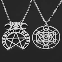 2019 Fashion supernatural Pentagram Stainless Steel Necklace Women Silver Color pendant Statement Necklaces Jewelry gifts 2024 - buy cheap