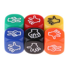 6pcs/set 20mm Stone Paper Scissors Dice Board Game Prop Toys 2024 - buy cheap