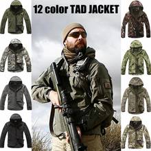 Softshell Tactical Suits Men Outdoor Hiking Clothes Military Tactical Jacket Outdoor Camouflage Hunting Fleece Hooded Coat 2024 - buy cheap