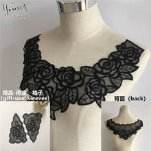 New arrive Black Organza Fabric Lace collar Embroidery Dress Applique  Sewing DIY Lace Neckline Decorate Accessories Supplies 2024 - buy cheap