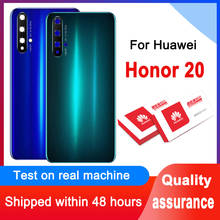 Высококачественная Задняя стеклянная крышка батарейного отсека для Huawei Honor 20, Задняя стеклянная крышка для Honor 20 с объективом камеры 2024 - купить недорого