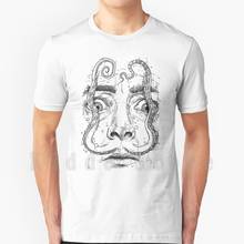 Camiseta de pulpo Dali, 100% algodón, tamaño grande, bricolaje, ilustración gráfica artística de línea artística, tentáculos de pulpo 2024 - compra barato